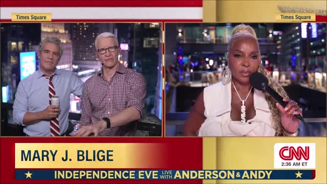 Mary J. Blige - Interview on Independence Eve Live with Anderson & Andy / America The Beautiful at Giving 4th Broadcast Benefit Show
