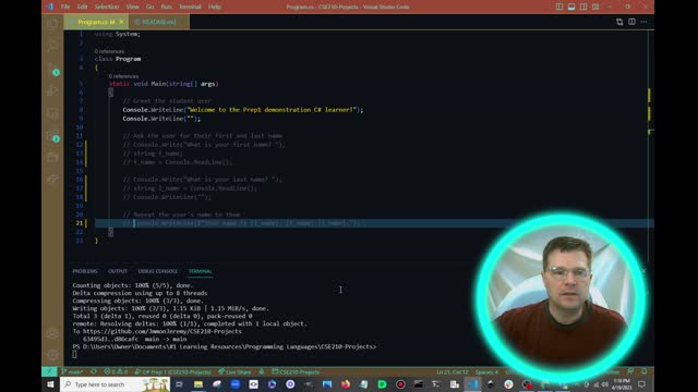 C# Project 1 Video Demo = Prep 1 (4-19-2023)