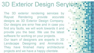 3D Exterior Design Services  Exterior 3D Rendering Services