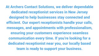 Archers Contact Solutions - Dedicated Receptionist in Madison, New Jersey