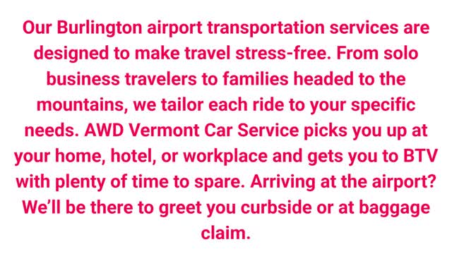Awd VT Car SERVICE LLC - Car Services Burlington International Airport