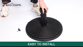 How to install FRUITEAM 22LBS Prefilled Patio Umbrella Base