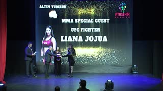 ibrahim Murat Gunduz awarded the famous mma Fighter Liana Jojua