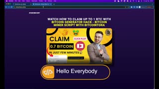 Bitcointora - Bitcoin miner Script  Easy Bitcoin Generator. Tool