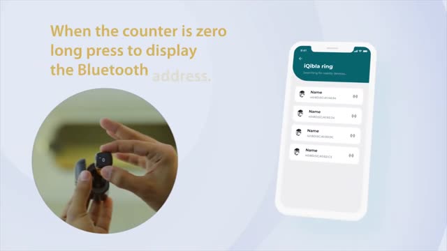How to connect iQIBLA App with ZIKR smart ring,and upload Tasbih counters records
