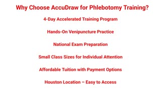 AccuDraw Phlebotomy School - Certified Phlebotomist Training in Houston, TX