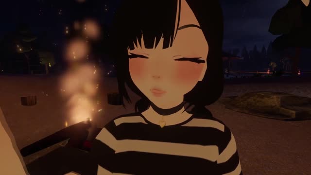 애니메이션 자율 감각 쾌락 반응 최면술의 토끼소녀 강옆에 호수가에서 손을 움직이는거 (XeMRpW5QfSQ)