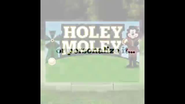 Holey Moley Yard Sign