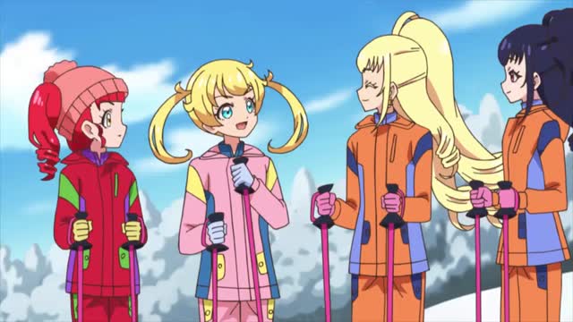 (더빙) 반짝이는 프리☆채널 3기 36화 - 이브에게 미소를! 다 함께 윈터 리조_