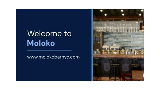 MOLOKO A local bar in Bed-Stuy serving American