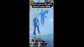 muslim assaulting woman