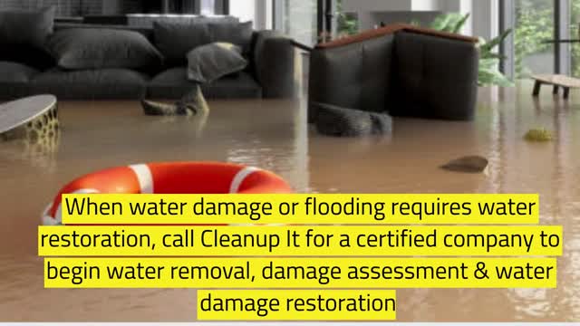 Water Damage Restoration & Repair - Cleanup It