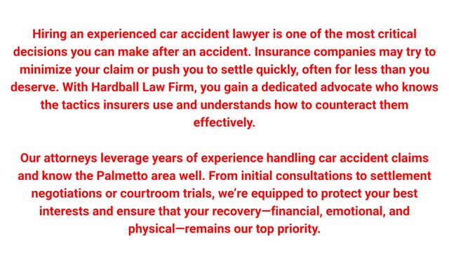 Hardball Law – Trusted Accident Attorney in Palmetto, FL