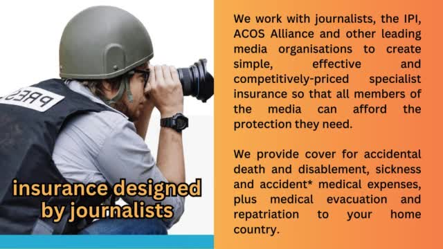 Insurance for journalists abroad