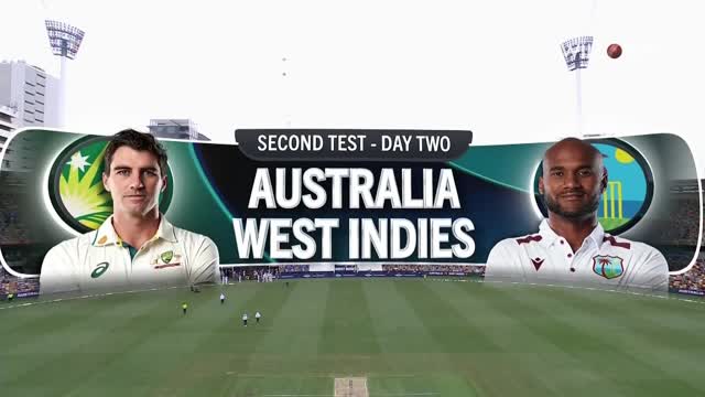 Australia vs West Indies  2nd Test - Day 2 Highlights