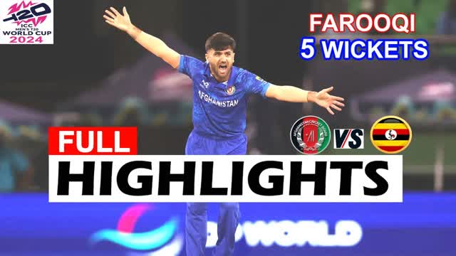 Afghanistan vs Uganda  Match 5 T20 WC 2024 Highlights