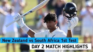 NewZealand Vs South Africa 1st Test Day 2 Highlights