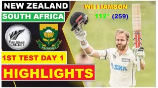 NewZealand Vs South Africa 1st Test Day 1 Highlights