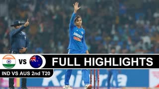 INDIA W VS AUSTRALIA W 2ND T20 HIGHLIGHTS 2024