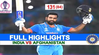 India Vs Afghanistan  World Cup 2023 Match Highlights 