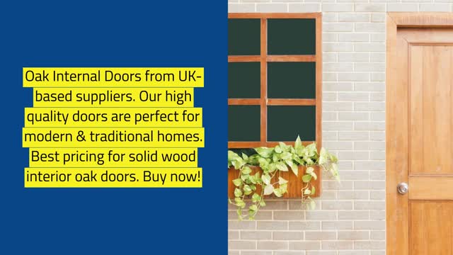 Oak Internal Doors - Solid Oak Wood, Fire Rated - UK Oak Doors