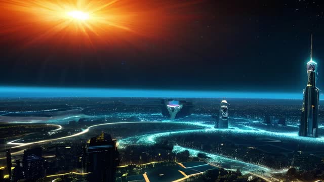 CITY UFO ALIEN UNIVERSE