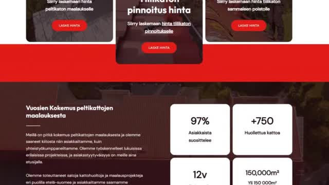 Peltikaton maalaus hinta