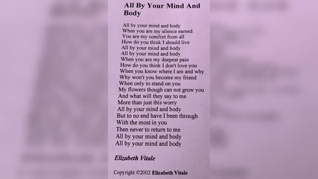 All By Your Mind And Body