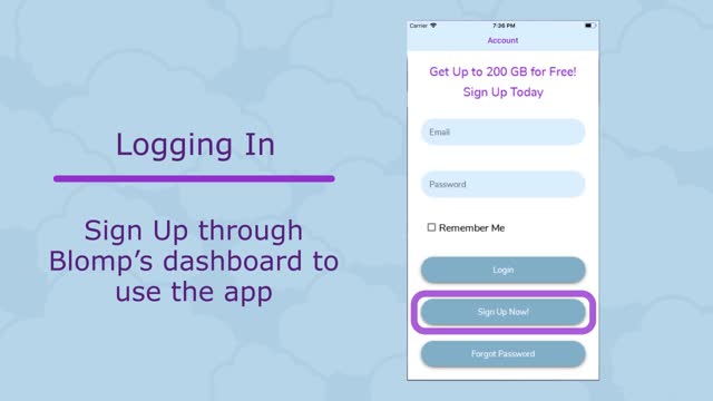 Blomp Tutorial – Logging In