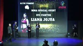 ibrahim Murat Gunduz awarded the famous mma Fighter Liana Jojua