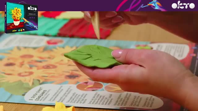 Sunflowers 3D Painting Kit - Sensory Arts and Craft Kits from OktoClay @ www.Okt