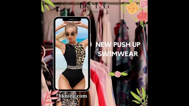 Black and white patchwork bikini Bkningcom