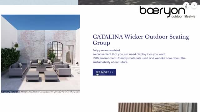 Baeryon Outdoor Wicker Sofa-Catalina Patio Lounge Set