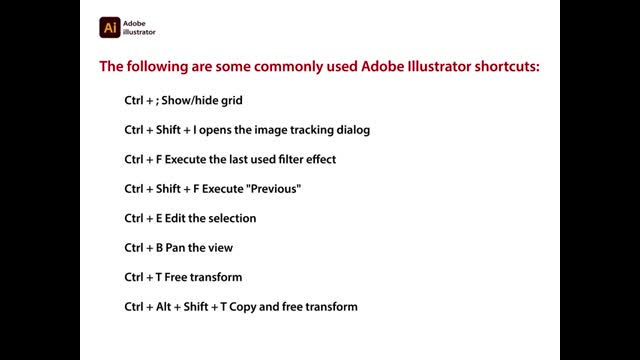 Shortcuts we use in Adobe illustrator