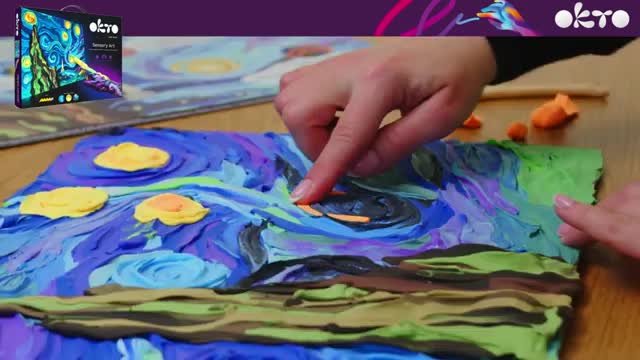 3D Painting - Starry Nights - from www.OktoClay.co.uk the UK's best sensory arts