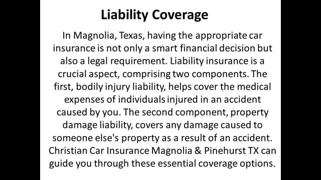 Christian Insurance Agency LLC - Trusted Auto Insurance in Magnolia, TX