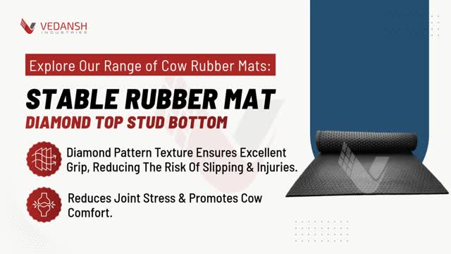 Premium Cow Rubber Mats for Dairy Farms | Stable Rubber Mat Manufacturer in India | Vedansh Industries