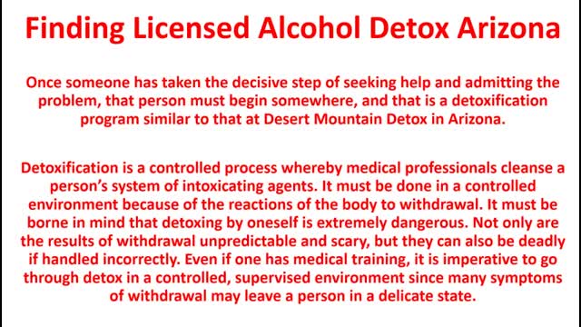 Desert Mountain Detox - Comprehensive Alcohol Detox in Phoenix, AZ