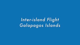 Inter-island flight from Isla Isabela to Isla Baltra in Galapagos Islands