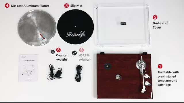 Retrolife Bluetooth Turntable HQKZ006