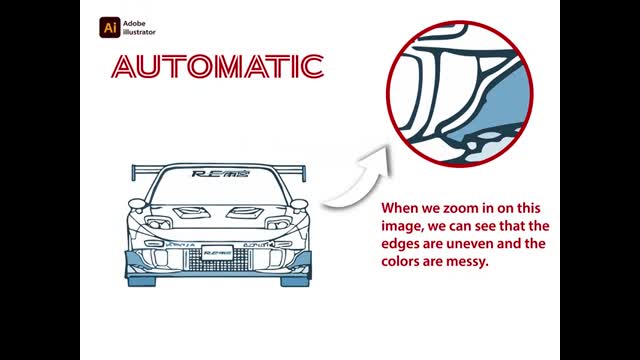 The difference between hand-drawn vectorization and automatic vectorization