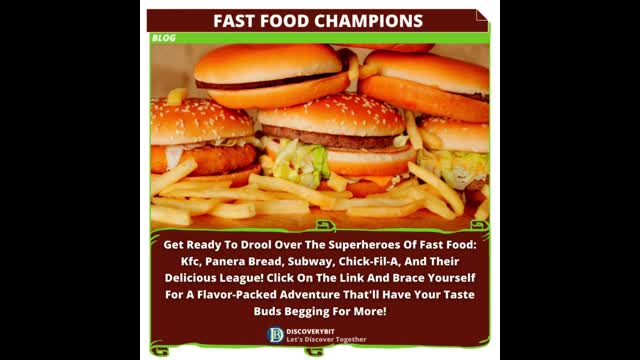 Revealed America's Elite 20 Fast Food Destinations!