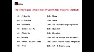 Shortcuts we use in Adobe illustrator