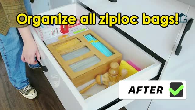 How to Organize Ziplock Bags- Kitchen Organizing Ideas