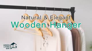 Natural & elegant wooden hanger