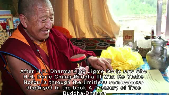 H.H. Dorje Chang Buddha III received congratulatory letter from the supreme leader of the Jonang sect. H.H. Dharma King Jigme Dorje