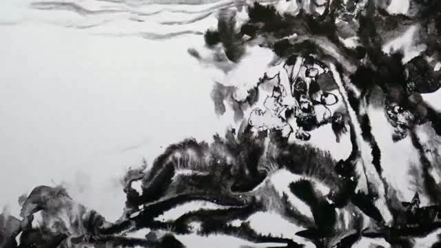 南无羌佛国画欣赏:寒江独钓