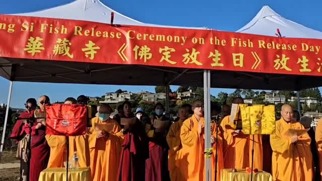美國華藏寺佛定放生日放生法會（2023年10月28日）