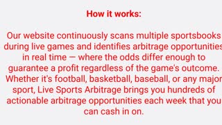 Live Sports Arbitrage Betting in the USA